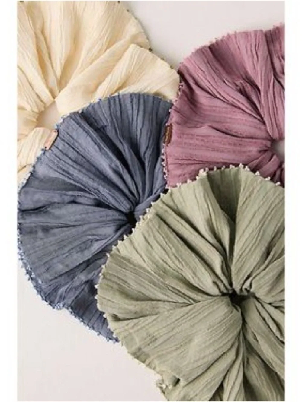 Free People Calypso Beaded Trim Scrunchie x 3